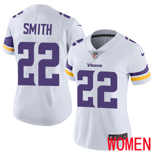 Minnesota Vikings 22 Limited Harrison Smith White Nike NFL Road Women Jersey Vapor Untouchable